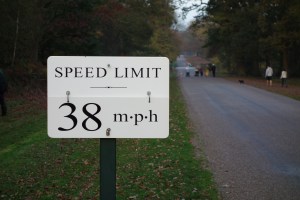 Speed limit sign in Windsor Great Park